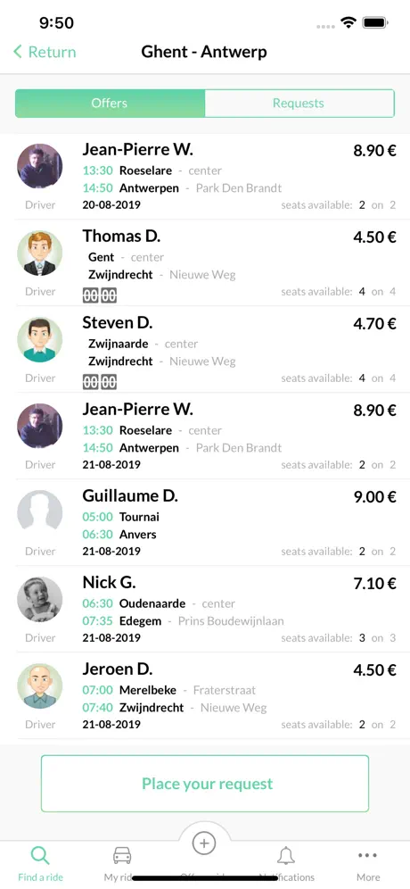 Carpool avec Mpact