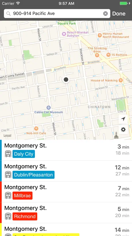 onTime : BART, Muni, Caltrain.