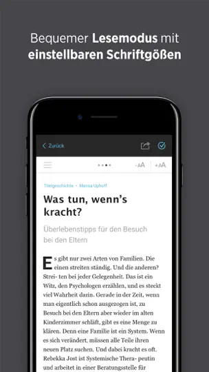 Screenshot von ZEIT Campus auf dem iPhone 2