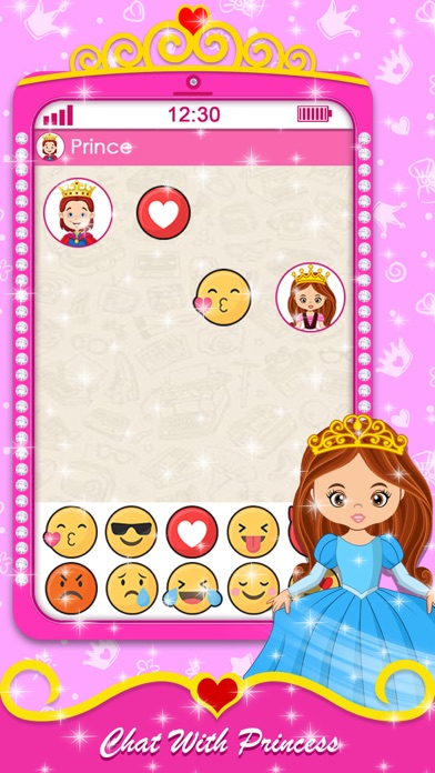 Pink Princess Learning Phone Screenshot