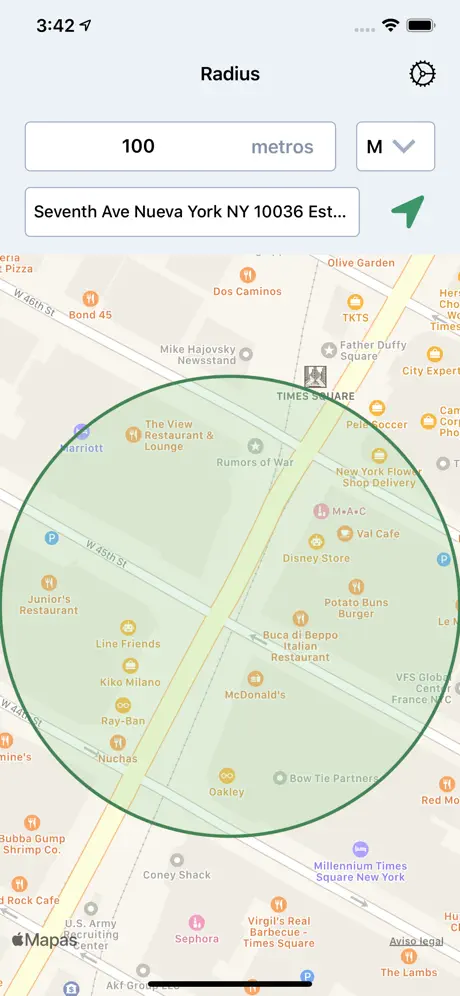 Radius: Distance From Me