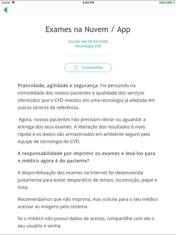 CVDMed iPad screenshot