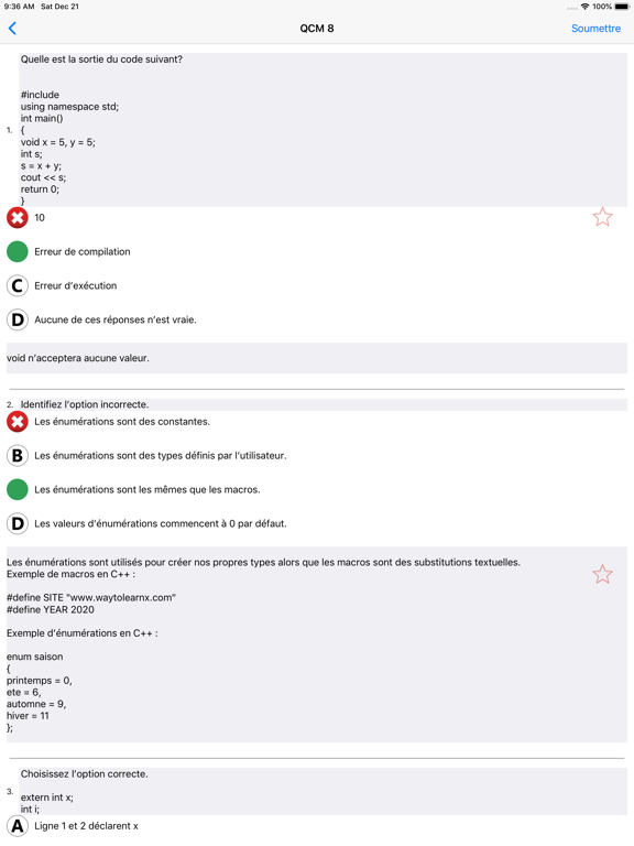 Screenshot #4 pour QCM C++ Entrainement