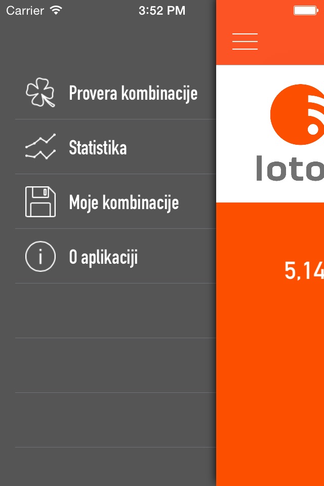 Loto kombinacije screenshot 3