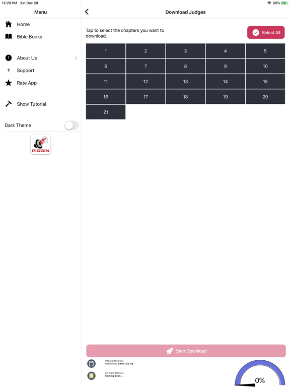Pidgin Audio Bible iPad screenshot 7 - Book app