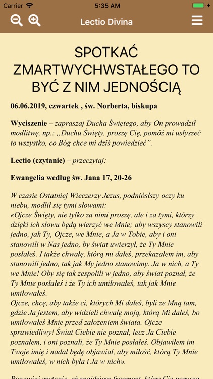 Lectio Divina - On Jest