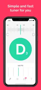 Tuner: guitar, ukulele, bass screenshot #1 for iPhone