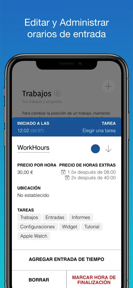 WorkHours Rastreador de tiempo