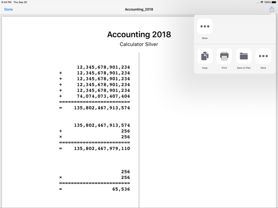 Calculator Silver Lite iPad screenshot 4 - Utilities app