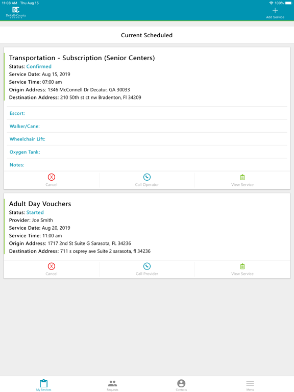 DeKalb Human Services iPad screenshot