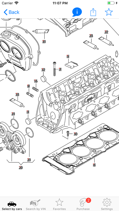 Skoda parts and diagrams Screenshot