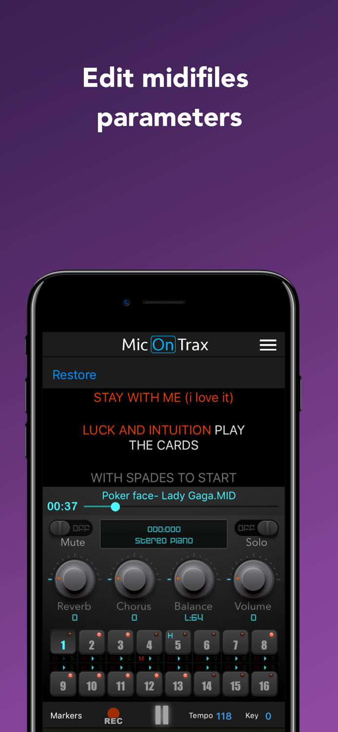 micOnTrax Midi Audio Player