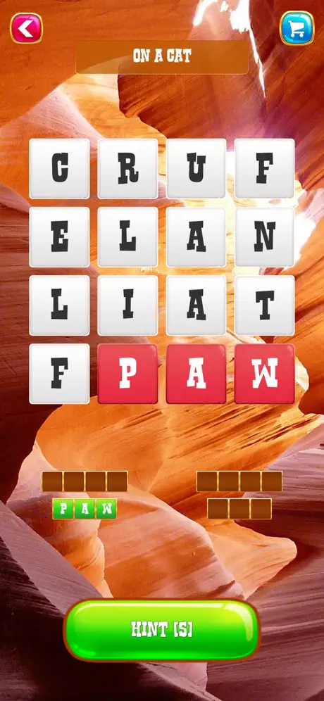 Word Canyon: Calm and Relaxing