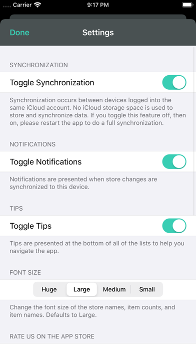 Store Buddy - Shopping List iPhone screenshot 4 - Utilities app