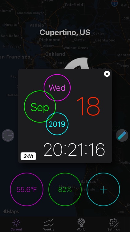 FLAT Weather Clock for iPhone