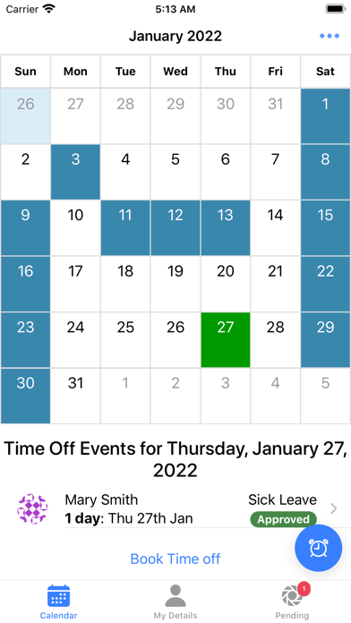 VacationTracker.com Screenshot