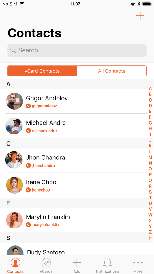 #1. Project vCard (iOS) By: vCard
