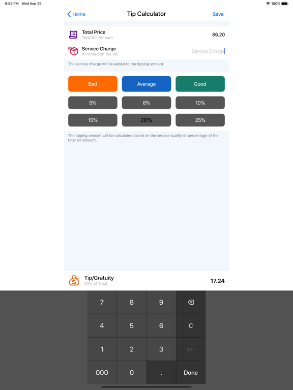 Home Calculator iPad screenshot