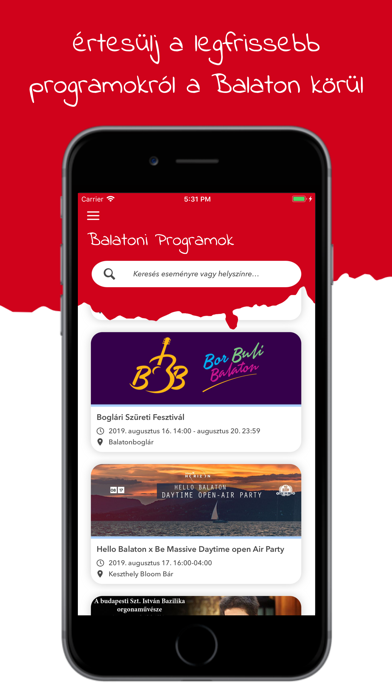 Balatoni Programok Screenshot