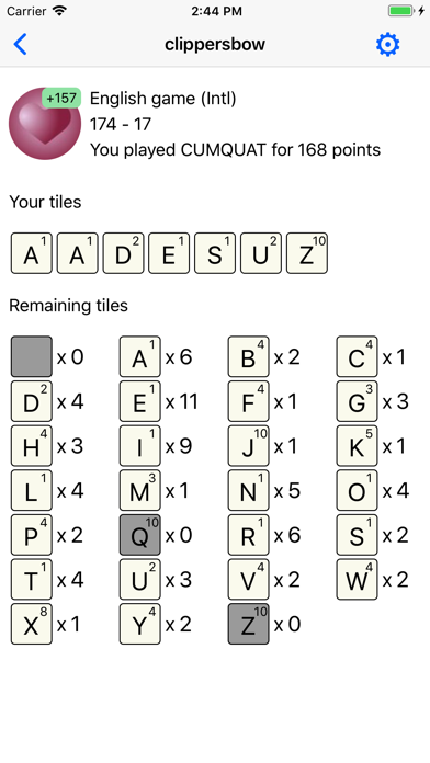 Wordfeud Tiles Screenshot