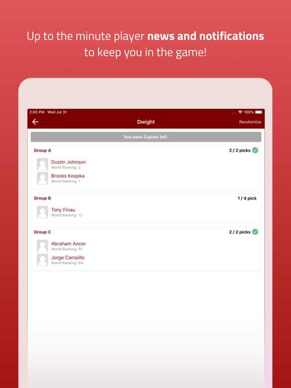 Officepools - Sports Pools iPad screenshot 5 - Sports app