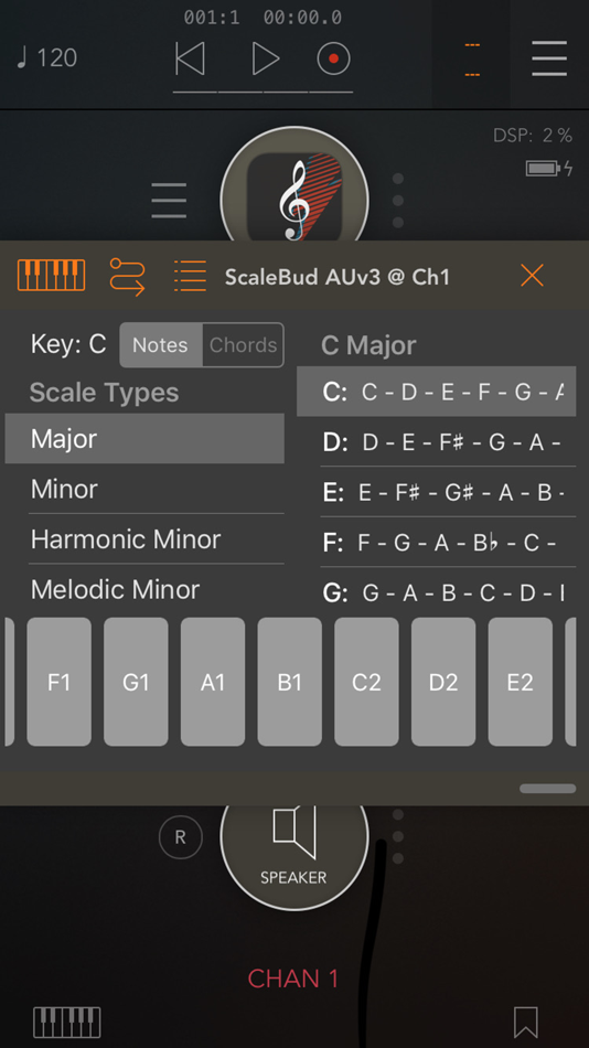 #5. ScaleBud - AUv3 MIDI Keyboard (iOS) 由: Cem Olcay