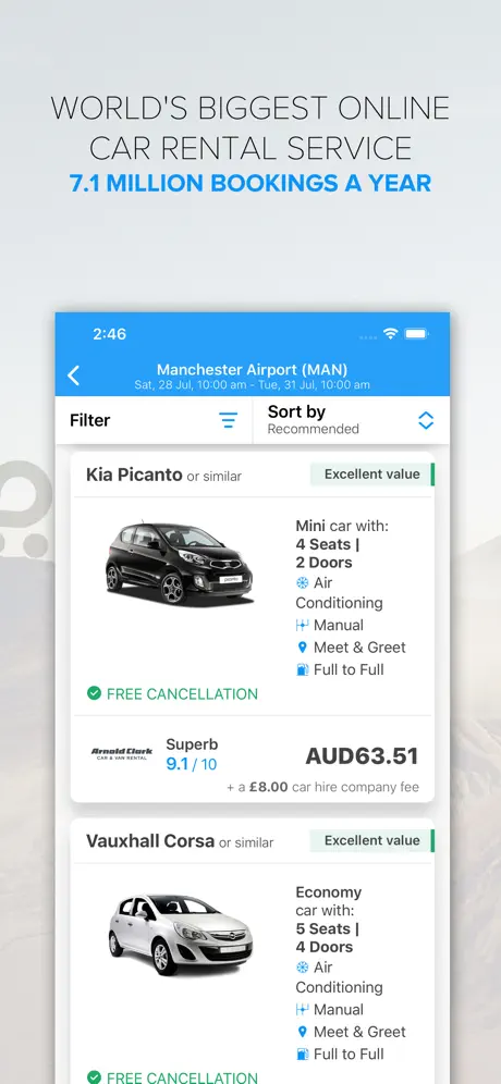 Rentalcars.com - Car hire App