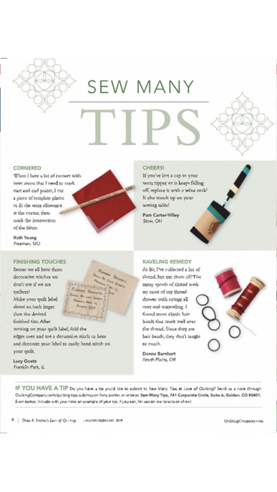 Love of Quilting Magazine Screenshot