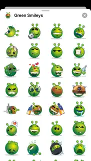 green smiley emoji stickers iphone screenshot 2