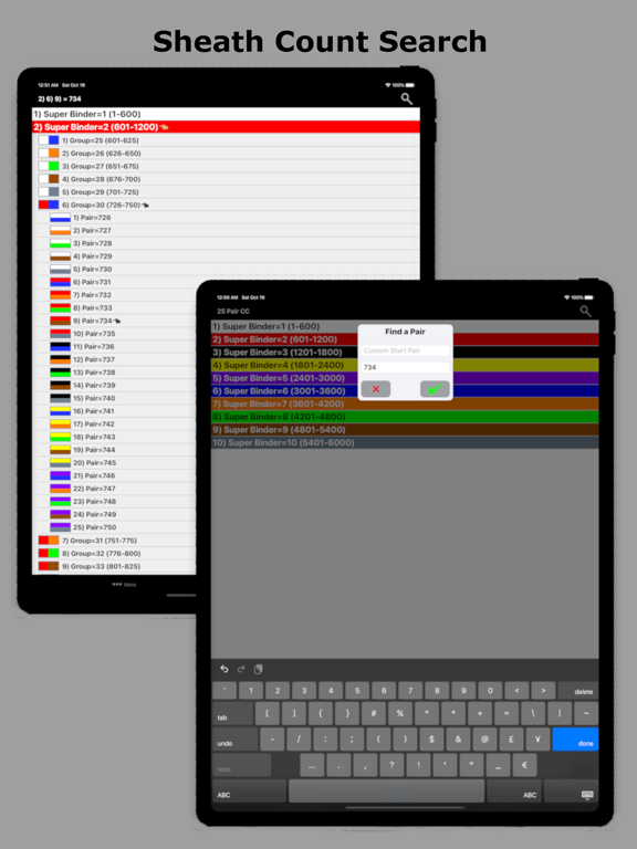 25 Pair Color Code iPad screenshot 3 - Utilities app
