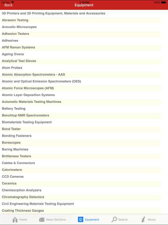 AZoM iPad screenshot 4 - Reference app