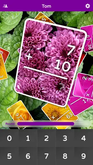 Captura de pantalla de TouchNumbers Flash Cards en iPhone 2