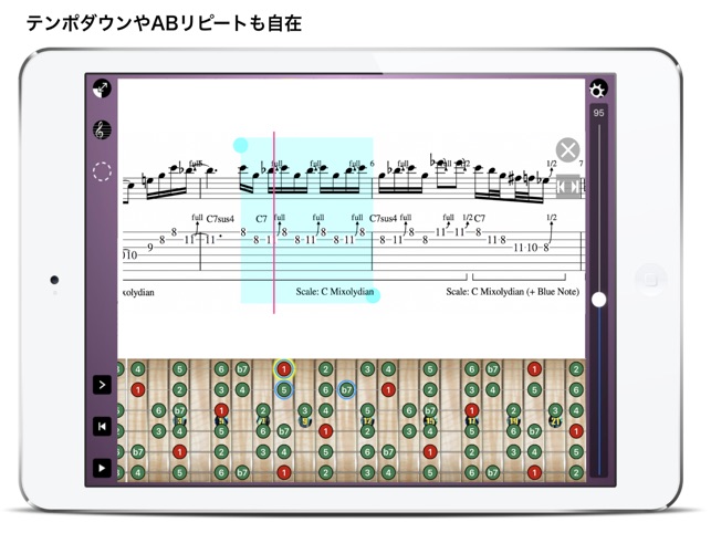 ギター&ベース タブ譜付フレーズ集 PhraseStock Screenshot