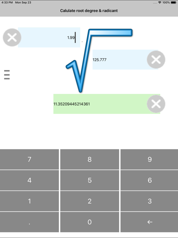 Screenshot #6 pour Root Calculator root,cube,-nth