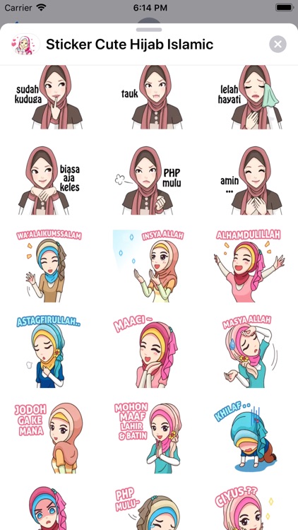 Sticker Cute Hijab Islamic screenshot-5