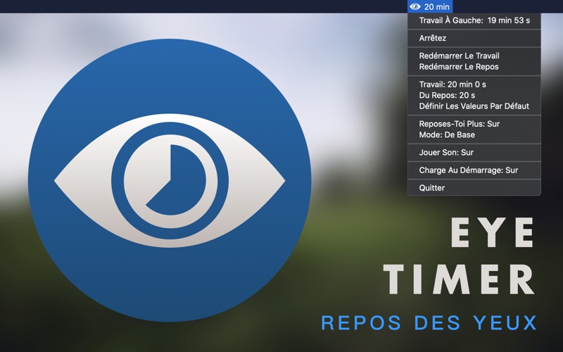 Screenshot #1 pour Eye Timer - Repos des yeux