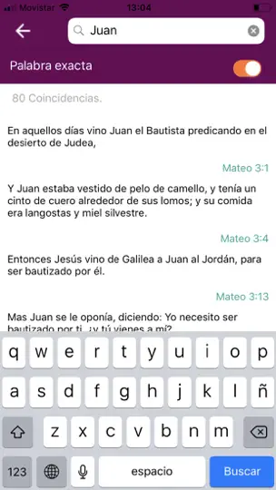 Captura de pantalla de Santa Biblia Catolica en iPhone 4