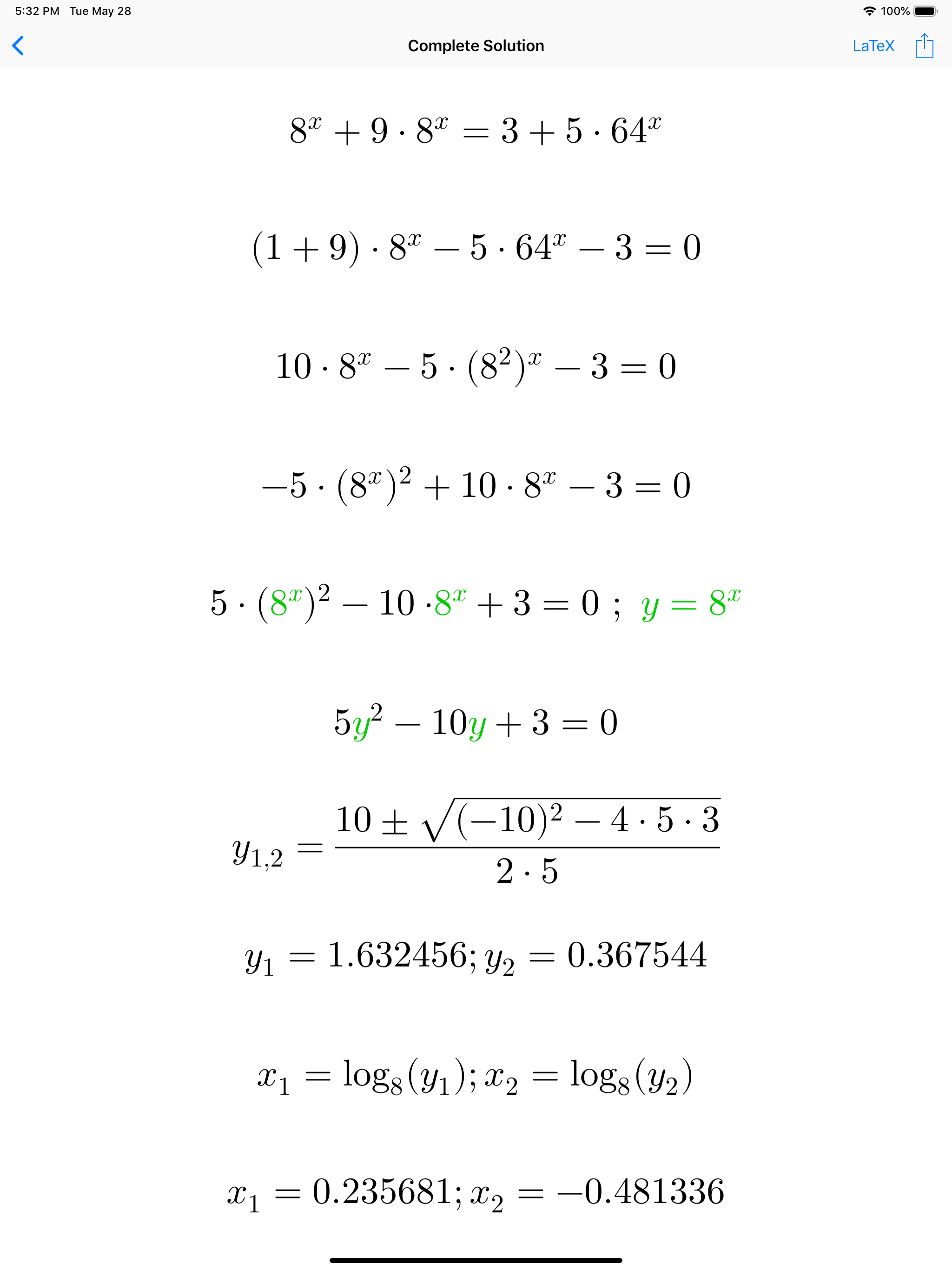 Exponential Equations   ++