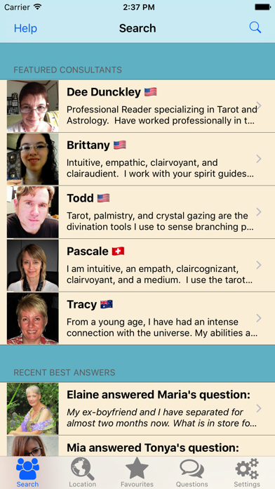 Psychics Directory Screenshot