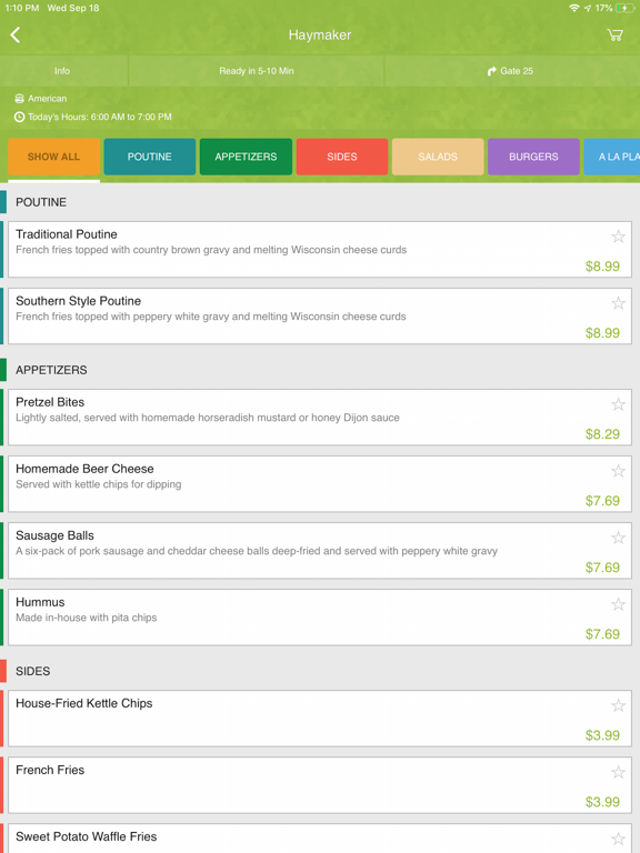 Grab Airport by Servy iPad screenshot 2 - Food & Drink app