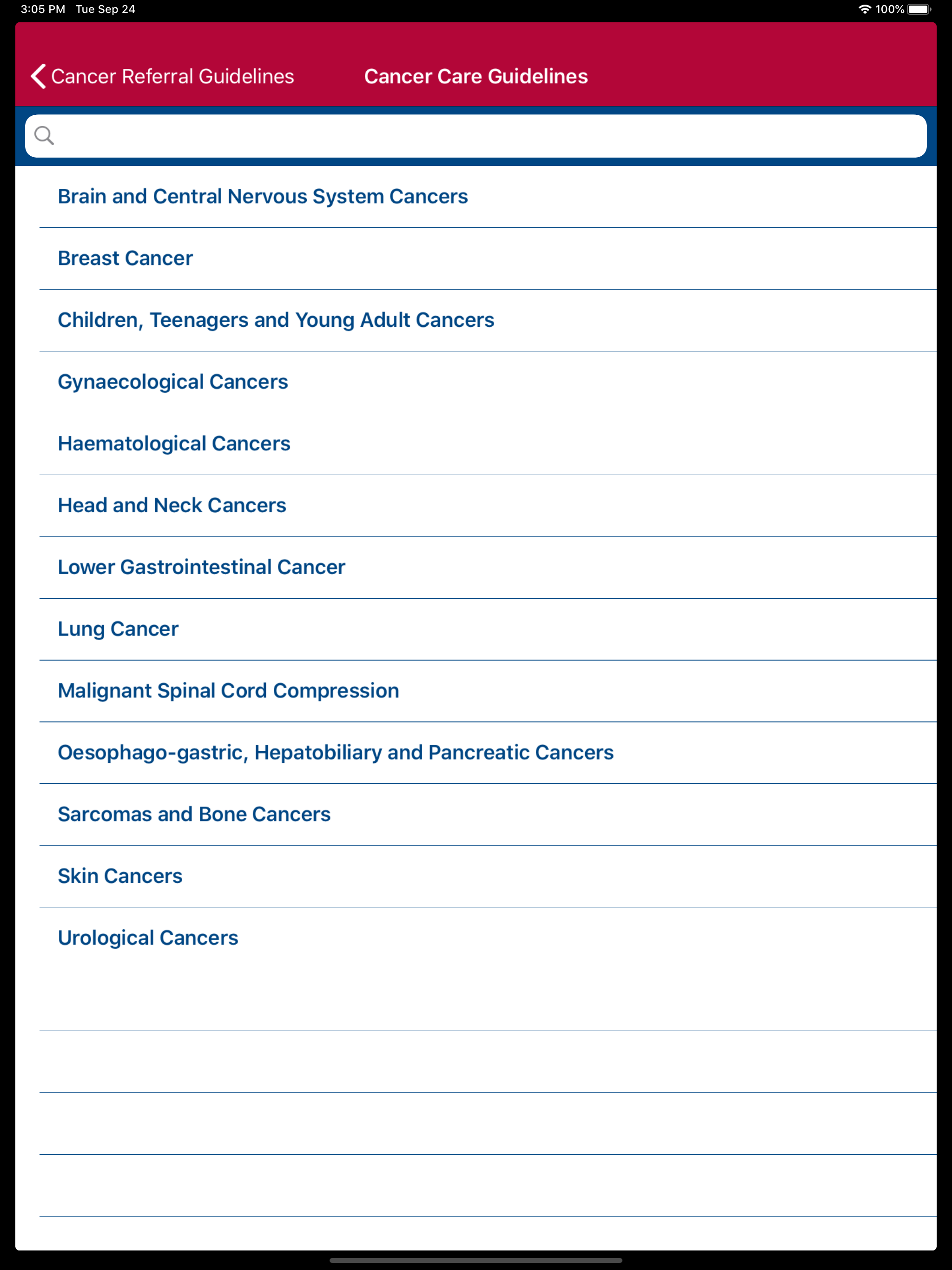 Cancer Referral Guidelines