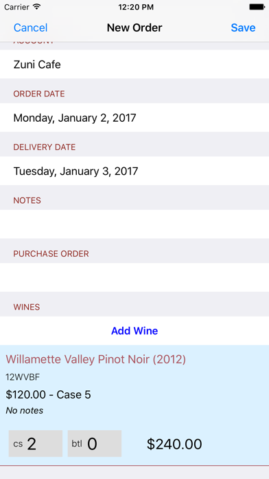 Vinosmith Distributor Screenshot