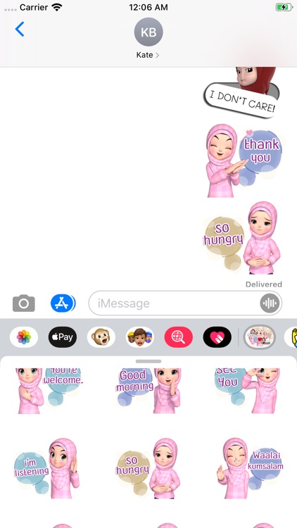 Sweet Hijab Girl Stickers