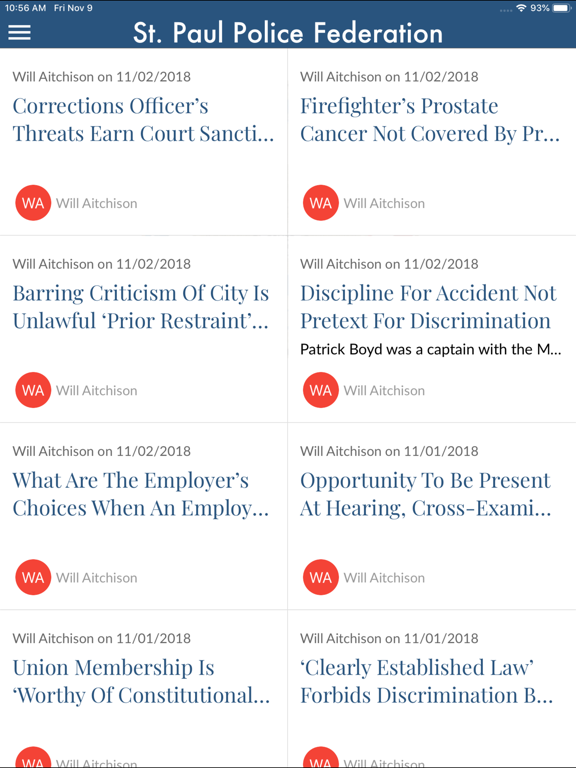 St. Paul Police Federation iPad screenshot 10 - Business app