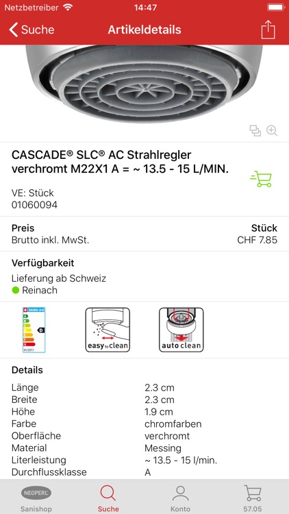 Neoperl Sanishop screenshot-3