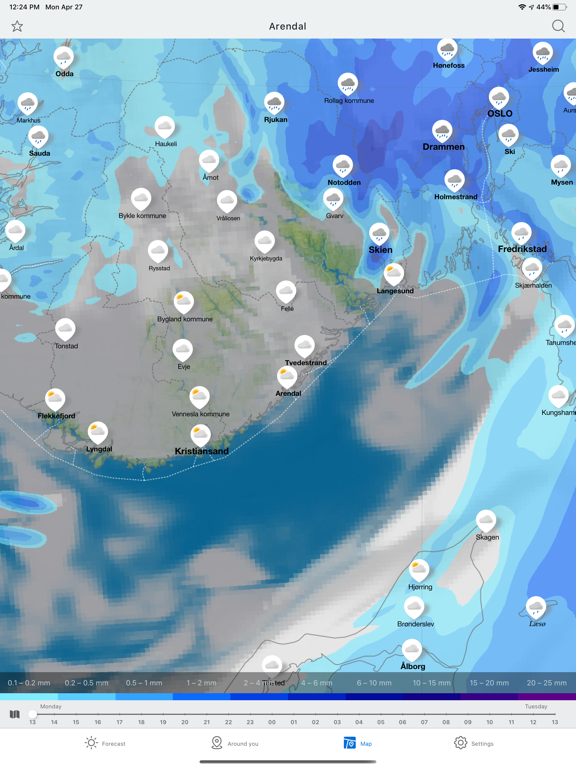 Yr.no iPad screenshot 5 - Weather app