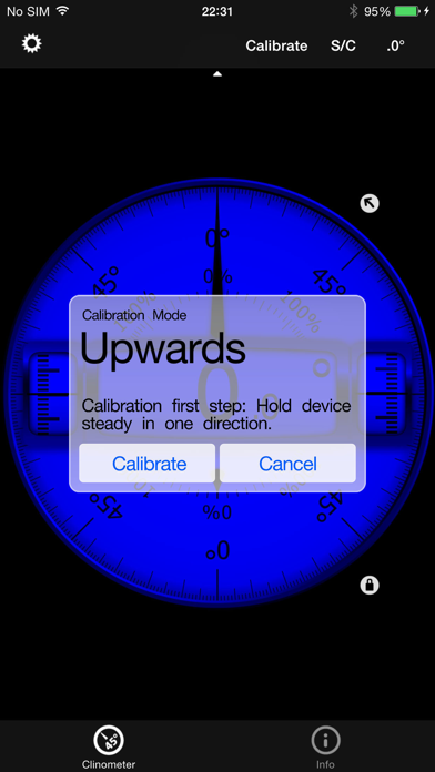 Bubble level and Clinometer Screenshot