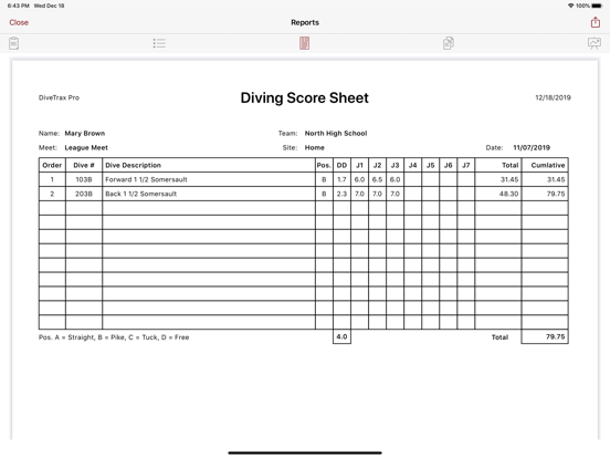 DiveTrax iPad screenshot 5 - Sports app