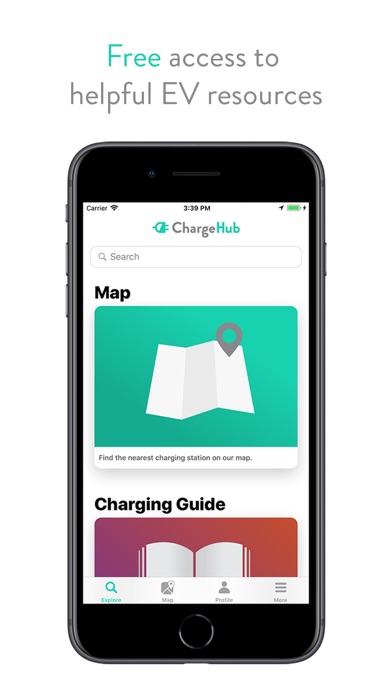 ChargeHub EV Charge Point Map Screenshot