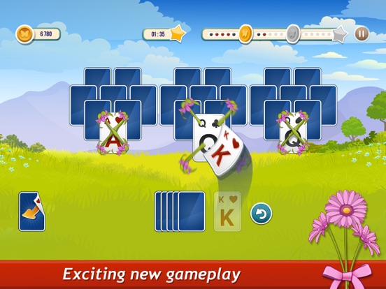 Solitaire TriPeaks Rose Garden iPad screenshot 4 - Games app